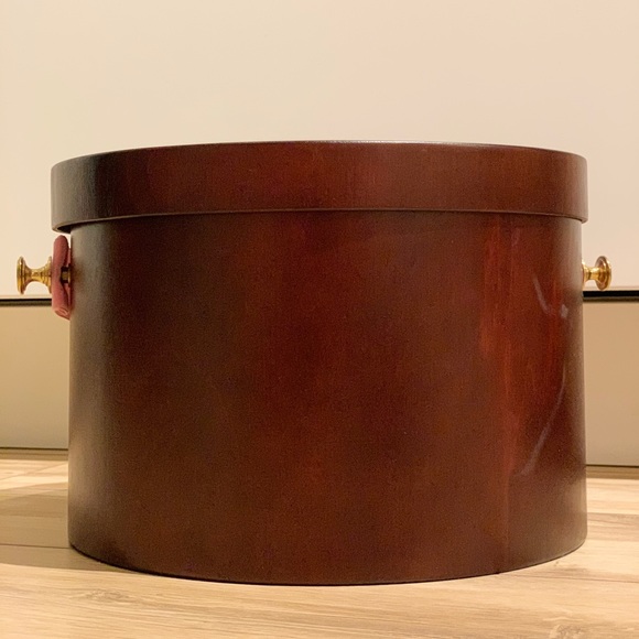 Vintage Western Germany Mahogany hat box - Picture 3 of 14